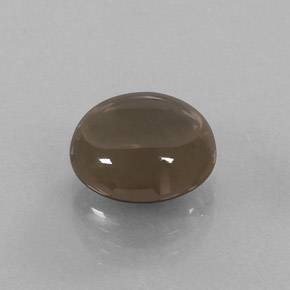 Quartzo fumê marrom natural 3,48ct, corte redondo, transparente