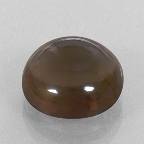 Quartzo fumê marrom natural 4,68ct, corte redondo, transparente