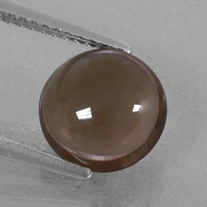 Quartzo fumê marrom natural 2,76ct, corte redondo, transparente