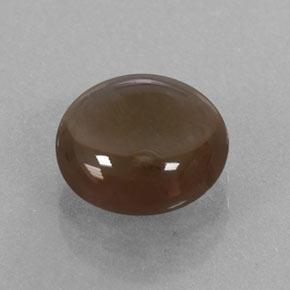 Quartzo fumê marrom natural 2,76ct, corte redondo, transparente