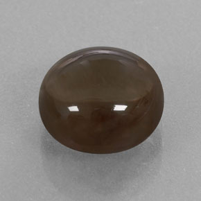 Quartzo fumê marrom natural 3,38ct, corte redondo, transparente