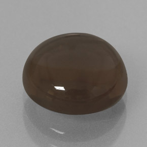 Quartzo fumê marrom natural 2,66ct, corte redondo, transparente