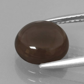 Quartzo Fumê marrom esfumado Natural 2.58ct, Corte Redondo, Transparente