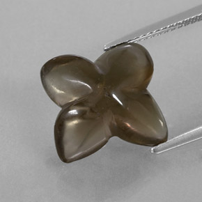 Quartzo fumê marrom natural 6,59ct, transparente, transparente/translúcido