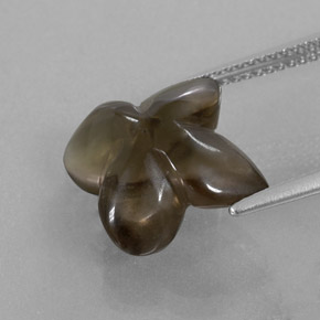 Quartzo fumê marrom natural 6,59ct, transparente, transparente/translúcido