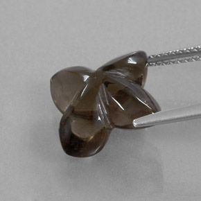 Quartzo fumê marrom natural 6,20ct, transparente, transparente/translúcido