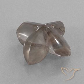 Quartzo Fumê Castanho muito claro Natural 8.80ct, Flor cortada, Transparente/Translúcido