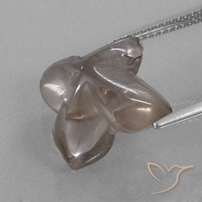 Quartzo Fumê Castanho muito claro Natural 8.80ct, Flor cortada, Transparente/Translúcido