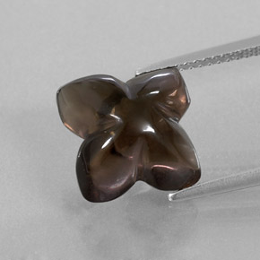 Quartzo fumê marrom natural 6,63ct, transparente, transparente/translúcido