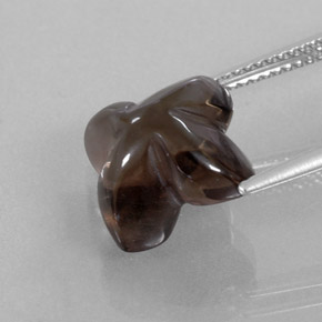 Quartzo fumê marrom natural 6,63ct, transparente, transparente/translúcido