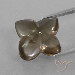 7.84ct Natural Castanho médio Quartzo Fumê, Flor cortada, Transparente/Translúcido