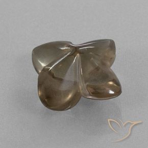 Quartzo Fumê Castanho médio Natural 7.84ct, Flor cortada, Transparente/Translúcido