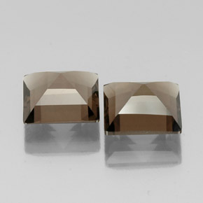 Pedras preciosas de quartzo fumê marrom natural de  ct, quadrado, VVS-VS