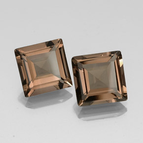 Pedras preciosas de quartzo fumê marrom natural de  ct, quadrado, VVS