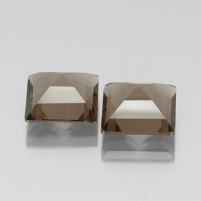 Pedras preciosas de quartzo fumê marrom natural de  ct, quadrado, VVS
