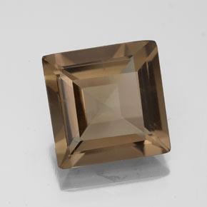 Quartzo fumê marrom natural 3,49ct, quadrado, VS-SI