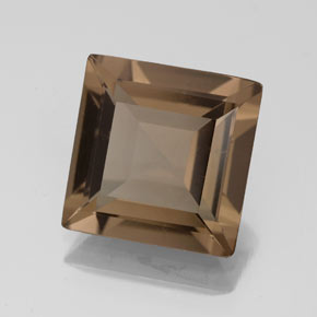 Quartzo fumê marrom natural 3,49ct, quadrado, VS-SI