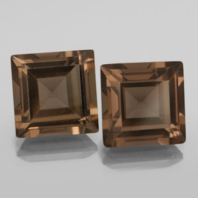 Pedras preciosas de quartzo fumê marrom natural de  ct, quadrado, VVS-VS
