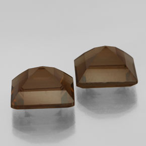 Pedras preciosas de quartzo fumê marrom natural de  ct, quadrado, VVS-VS