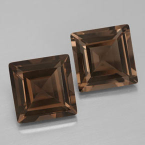 Pedras preciosas de quartzo fumê marrom natural de  ct, quadrado, VVS