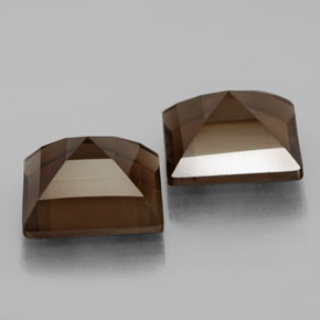 Pedras preciosas de quartzo fumê marrom natural de  ct, quadrado, VVS
