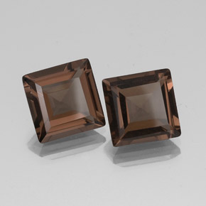 Pedras preciosas de quartzo fumê marrom natural de  ct, quadrado, VVS-VS