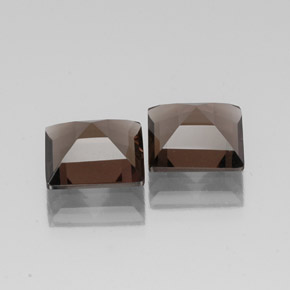 Pedras preciosas de quartzo fumê marrom natural de  ct, quadrado, VVS-VS