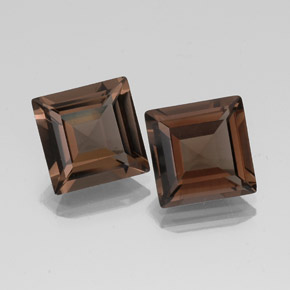 Pedras preciosas de quartzo fumê marrom natural de  ct, quadrado, VVS-VS