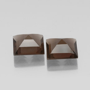 Pedras preciosas de quartzo fumê marrom natural de  ct, quadrado, VVS-VS
