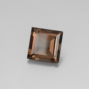 Quartzo fumê marrom natural 3,84ct, quadrado, VVS-VS