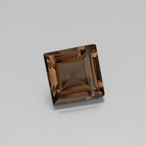 Quartzo fumê marrom natural 4,03ct, quadrado, VVS-VS