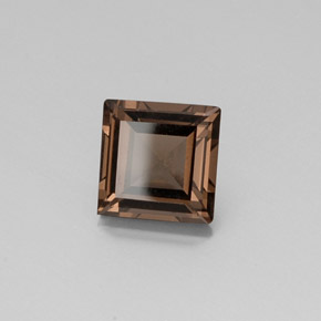 Quartzo fumê marrom natural 4,03ct, quadrado, VVS-VS