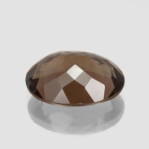 Quartzo fumê marrom natural 16,30ct, corte oval, VS
