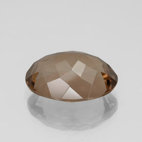 Quartzo fumê marrom natural 11,53ct, corte oval, VS