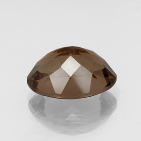 Quartzo fumê marrom natural 8,99ct, corte oval, VS