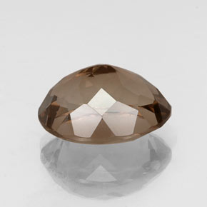 Quartzo fumê marrom natural 9,66ct, corte oval, VVS-VS