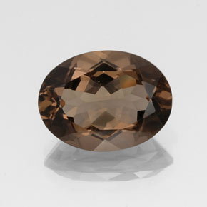 Quartzo fumê marrom natural 8,00ct, corte oval, VS