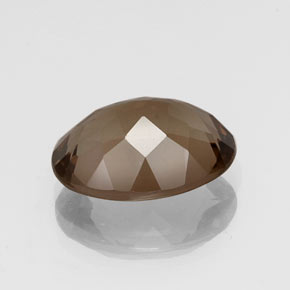 Quartzo fumê marrom natural 8,00ct, corte oval, VS