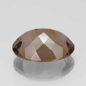 Quartzo fumê marrom natural 16,30ct, corte oval, VS