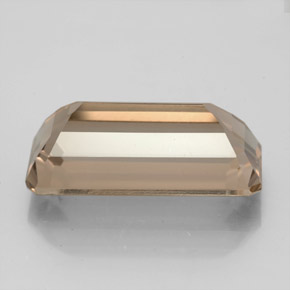 Quartzo fumê marrom natural 6,26ct, corte esmeralda, VS