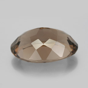 Quartzo fumê marrom natural 11,40ct, corte oval, VS