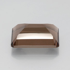 Quartzo fumê marrom natural 11,42ct, corte esmeralda, VVS-VS