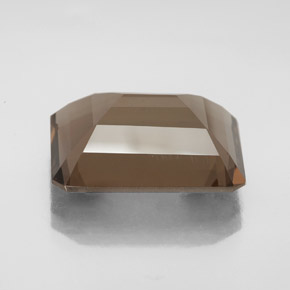 Quartzo fumê marrom natural 12,75ct, corte esmeralda, VS