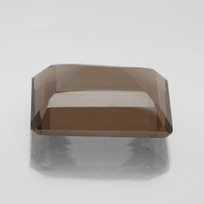 Quartzo fumê marrom natural 14,61ct, corte esmeralda, VS