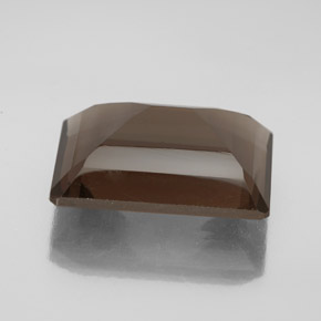 Quartzo fumê marrom natural 13,80ct, corte esmeralda, VVS-VS
