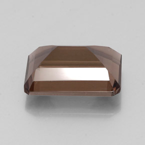 Quartzo fumê marrom natural 14,65ct, corte esmeralda, VS