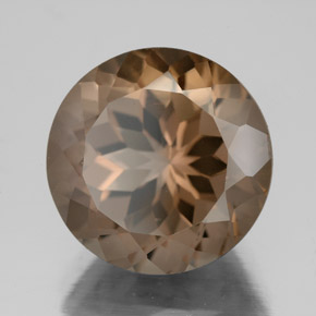 Quartzo fumê marrom natural 8,23ct, corte redondo, VS