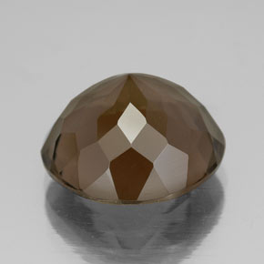 Quartzo fumê marrom natural 7,27ct, corte redondo, VVS-VS