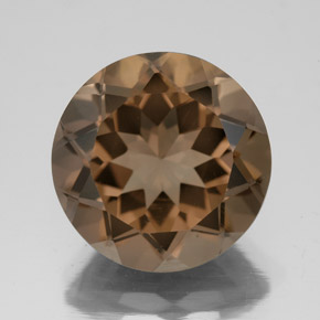 Quartzo fumê marrom natural 7,44ct, corte redondo, VS