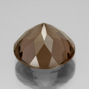Quartzo fumê marrom natural 7,44ct, corte redondo, VS